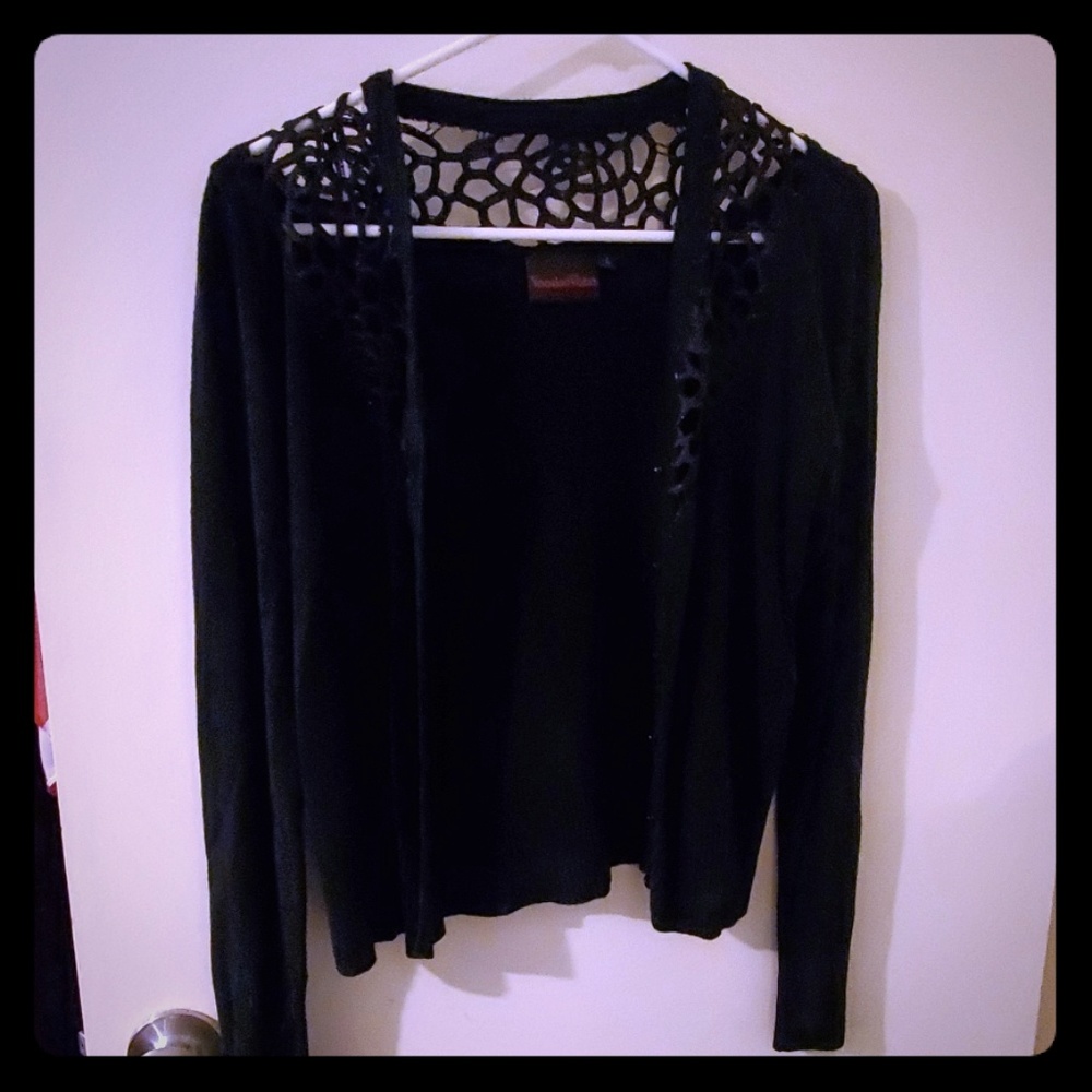 Black cardigan